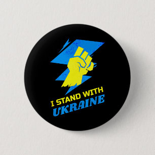 Stand With Ukraine Flag Anti-putin Say No To War U 6 Cm Round Badge