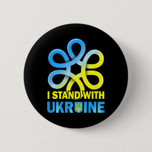 Stand With Ukraine Flag Anti-putin Say No To War U 6 Cm Round Badge