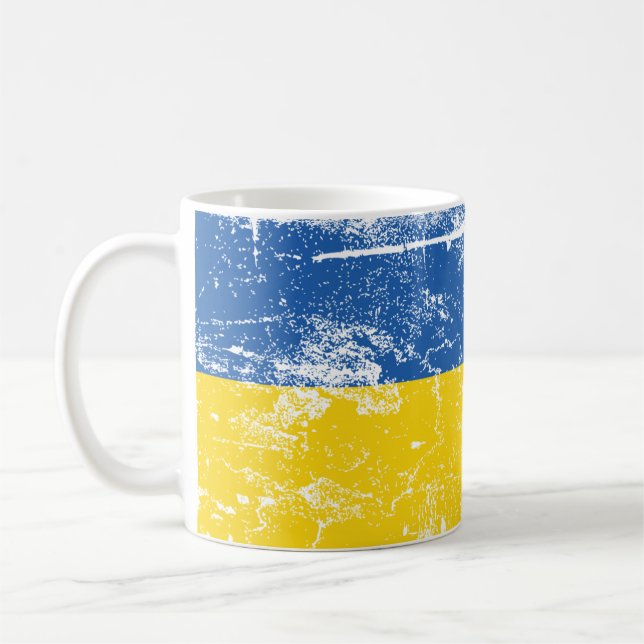 Stand with Ukraine, Invaded by Russia 2022 Coffee Mug (Left)