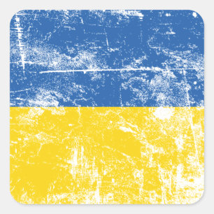 Stand with Ukraine, Invaded by Russia 2022 Square Sticker