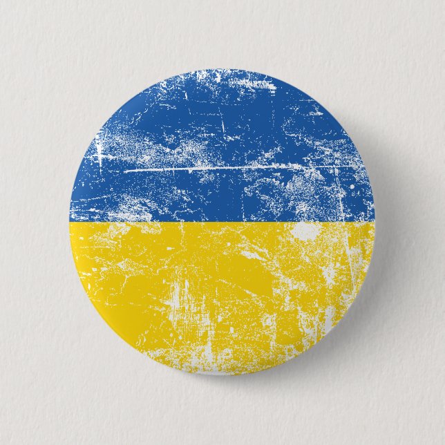 Stand with Ukraine, Invaded by Russia 2022 T-Shirt 6 Cm Round Badge (Front)