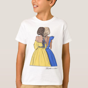 Stand with Ukraine Ladies  Ukrainian Girls Blue Ye T-Shirt