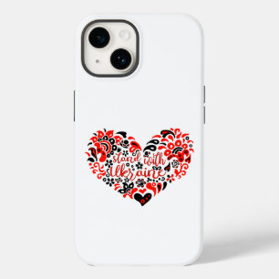 Stand with Ukraine lettering and heart Case-Mate iPhone 14 Case