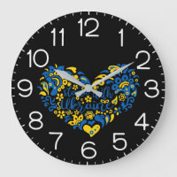 Stand with Ukraine lettering and heart