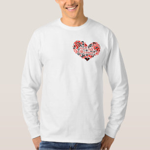 Stand with Ukraine lettering and heart T-Shirt