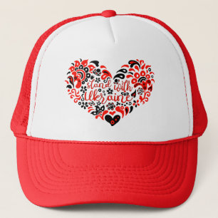 Stand with Ukraine lettering and heart Trucker Hat