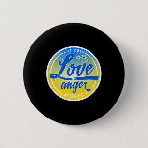 Stand With Ukraine Love Over Anger Music 1 6 Cm Round Badge