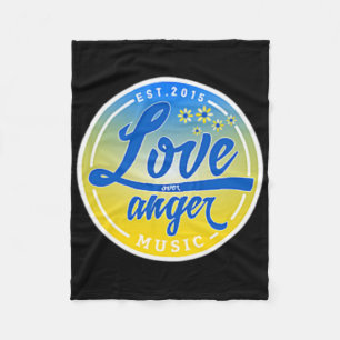 Stand With Ukraine Love Over Anger Music 1 Fleece Blanket