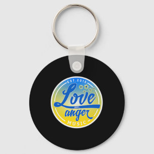 Stand With Ukraine Love Over Anger Music 1 Key Ring