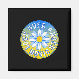 Stand With Ukraine Love Over Anger Music 2 Magnet