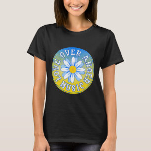 Stand With Ukraine Love Over Anger Music 2 T-Shirt