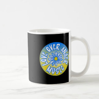 Stand With Ukraine Love Over Anger Music 4 Coffee Mug