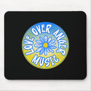 Stand With Ukraine Love Over Anger Music 4 Mouse Mat