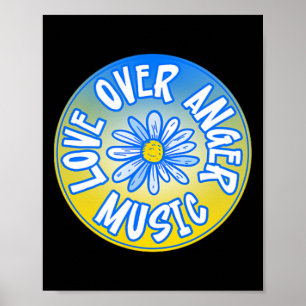Stand With Ukraine Love Over Anger Music 4 Poster