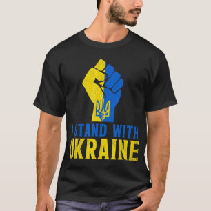 Stand With Ukraine Love Support Ukraine Men Women  T-Shirt