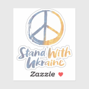 Stand With Ukraine - PEACE Symbol Sign Freedom Sti