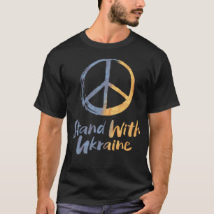 Stand With Ukraine - PEACE Symbol Sign Freedom T-Shirt