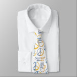 Stand With Ukraine - PEACE Symbol Sign War Flag Tie<br><div class="desc">Stand with - and for - PEACE in Ukraine.</div>