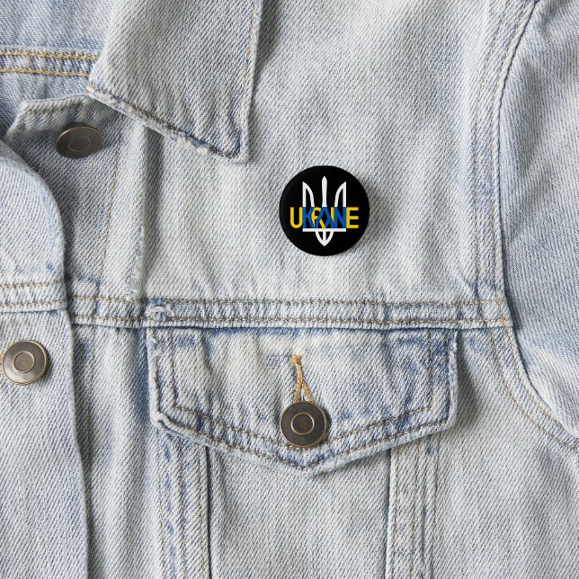 Stand with Ukraine Pin Button (In Situ)