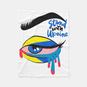 Stand With Ukraine Pride Ukraine Flag Ukraine Colo Fleece Blanket