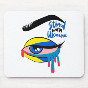 Stand With Ukraine Pride Ukraine Flag Ukraine Colo Mouse Mat