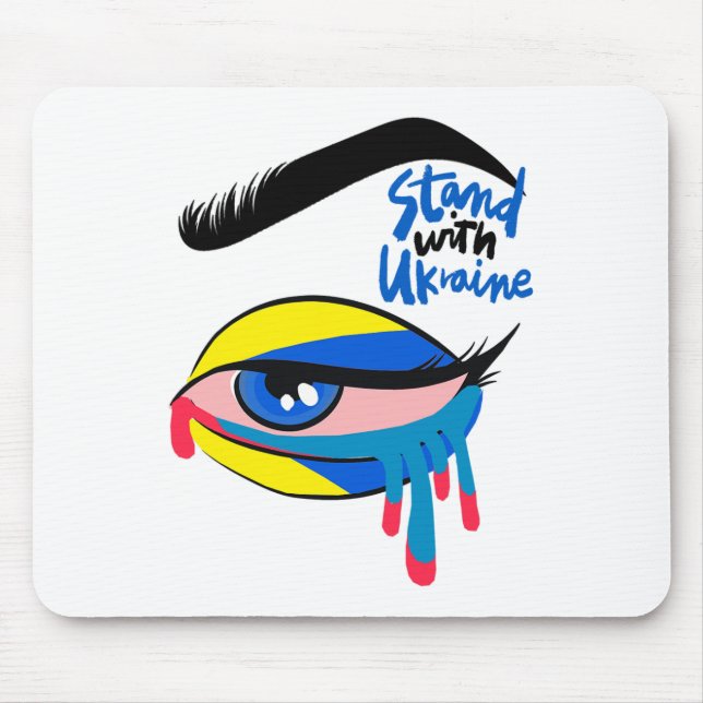 Stand With Ukraine Pride Ukraine Flag Ukraine Colo Mouse Mat (Front)