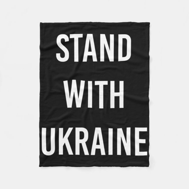 Stand With Ukraine Project Ukraine Now  Fleece Blanket (Front)