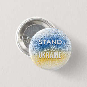Stand with Ukraine Round Button