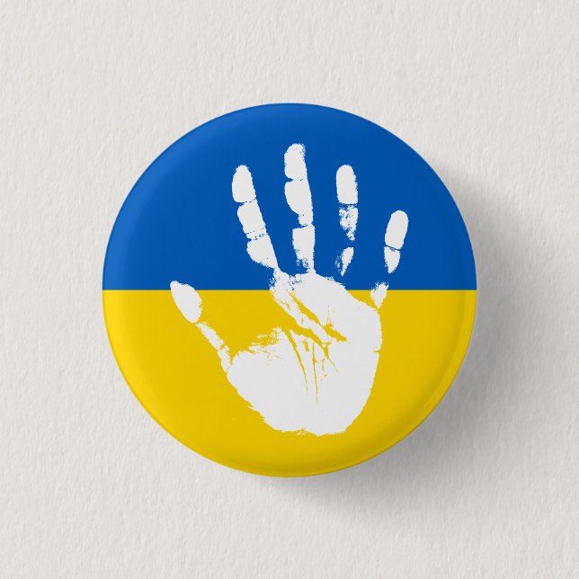Stand With Ukraine | Stop War Button (Front)