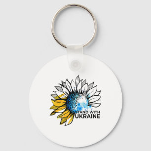 Stand With Ukraine Sunflower - Ukraine Strong Clot Key Ring