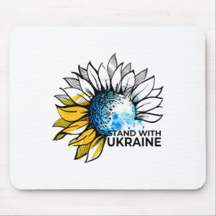 Stand With Ukraine Sunflower - Ukraine Strong Clot Mouse Mat