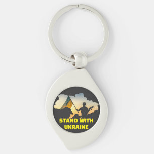 Stand with Ukraine – Support & Solidarity  Key Ring