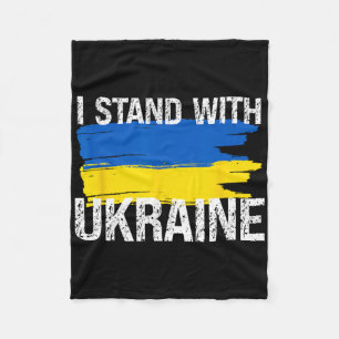 Stand With Ukraine Support Ukraine Flag For Love P Fleece Blanket