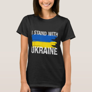 Stand With Ukraine Support Ukraine Flag For Love P T-Shirt
