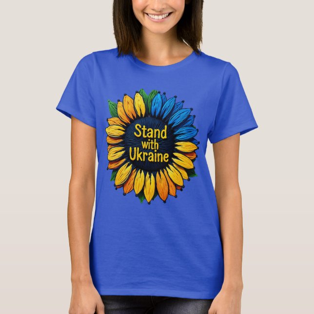 Stand with Ukraine – Support Ukraine  T-Shirt (Front)