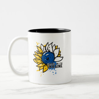 Stand with Ukraine Two-Tone Coffee Mug