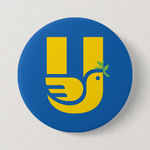 Stand With Ukraine UA Peace Button