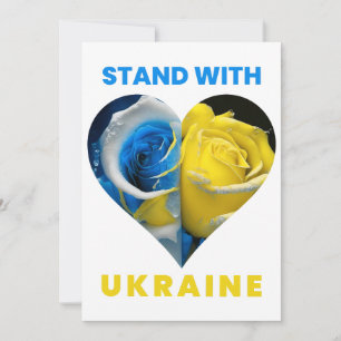 Stand With Ukraine, Ukraine Heart Flag, Ukrainian Thank You Card