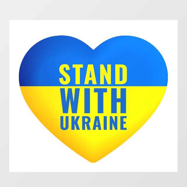 Stand with Ukraine. UKRAINE support. Window Cling (Sheet)