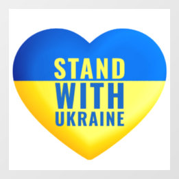 Stand with Ukraine. UKRAINE support. Window Cling