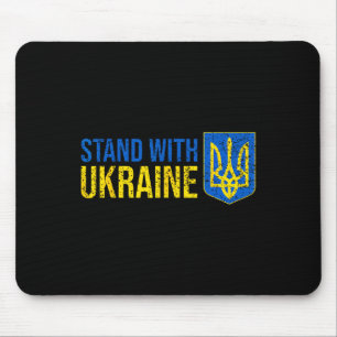 Stand With Ukraine Ukrainian Flag Coat-of-arms Ukr Mouse Mat