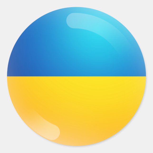 Stand With Ukraine | Ukrainian Flag Sticker (Front)