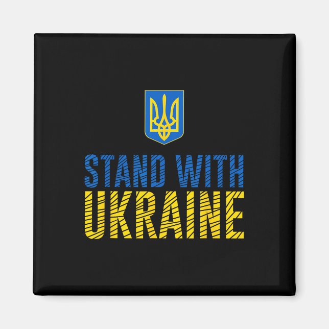 Stand With Ukraine - Ukrainian Strength  Magnet (Front)
