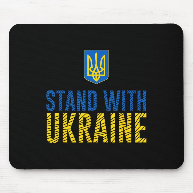 Stand With Ukraine - Ukrainian Strength  Mouse Mat (Front)