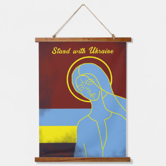 Stand with Ukraine "Yellow blue" peace Hanging Tapestry
