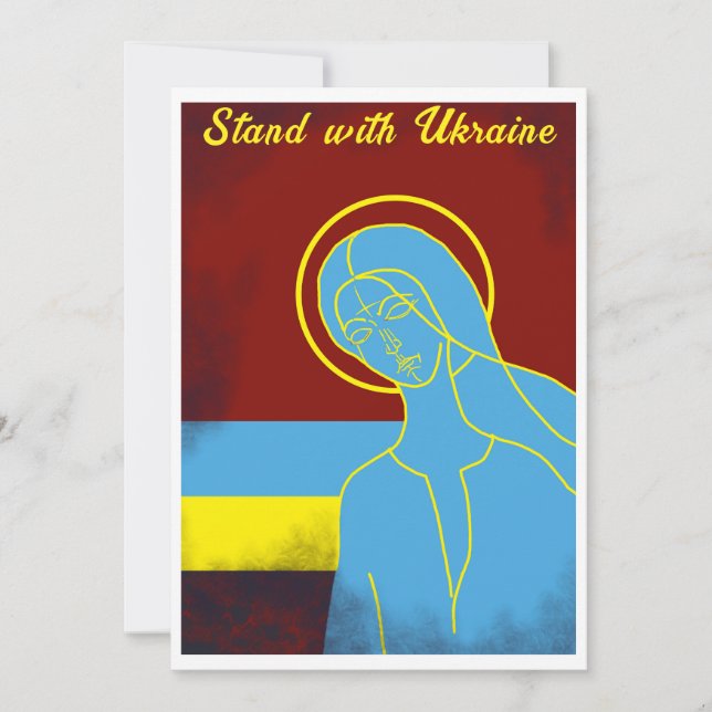 stand with Ukraine "Yellow blue"  peace  Invitation (Front)