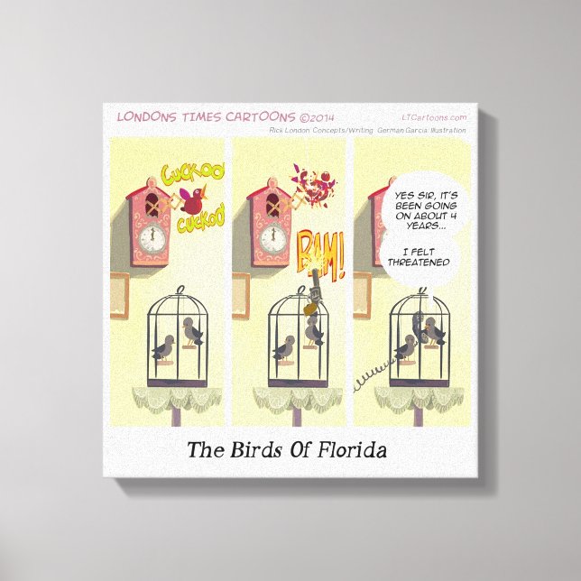Stand Your Ground Birds Of Fl Funny Canvas Print (Front)