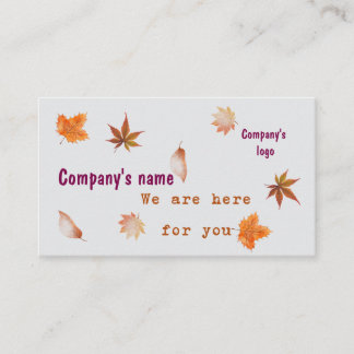 Standard, 3.5" x 2.0" Autumn Leaves Business Card