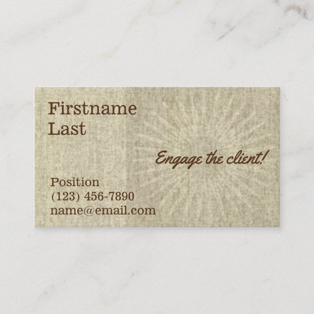 Standard, 3.5" x 2.0" Business Card (Front)