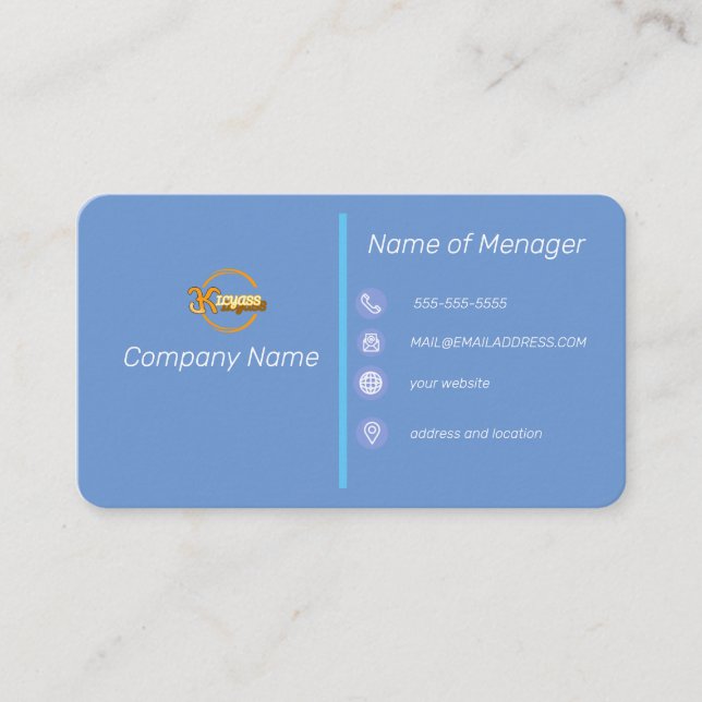 Standard, 3.5" x 2.0" Business Card (Front)